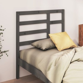 Solid gray pine wood bed headboard 81x4x104 cm by vidaXL, Headboards and footboards - Ref: Foro24-818117, Price: 39,99 €, Dis...