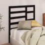 Cabecero de cama madera maciza de pino negro 81x4x104 cm de vidaXL, Cabeceros y pies de cama - Ref: Foro24-818119, Precio: 44...