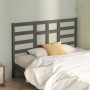 Solid gray pine wood bed headboard 141x4x104 cm by vidaXL, Headboards and footboards - Ref: Foro24-818137, Price: 53,05 €, Di...