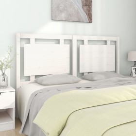 Solid white pine wood bed headboard 155.5x4x100 cm by vidaXL, Headboards and footboards - Ref: Foro24-817946, Price: 84,99 €,...