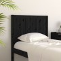 Solid black pine wood bed headboard 95.5x4x100 cm by vidaXL, Headboards and footboards - Ref: Foro24-818074, Price: 37,10 €, ...