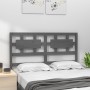 Solid gray pine wood bed headboard 205.5x4x100 cm by vidaXL, Headboards and footboards - Ref: Foro24-818062, Price: 58,99 €, ...