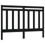 Solid black pine wood bed headboard 146x4x100 cm by vidaXL, Headboards and footboards - Ref: Foro24-817794, Price: 44,99 €, D...