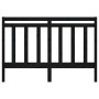 Solid black pine wood bed headboard 146x4x100 cm by vidaXL, Headboards and footboards - Ref: Foro24-817794, Price: 44,99 €, D...