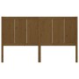 Honey brown pine solid wood bed headboard 125.5x4x100 cm by vidaXL, Headboards and footboards - Ref: Foro24-818083, Price: 37...