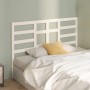 Solid white pine wood bed headboard 126x4x104 cm by vidaXL, Headboards and footboards - Ref: Foro24-818131, Price: 36,01 €, D...