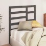 Solid gray pine wood bed headboard 106x4x104 cm by vidaXL, Headboards and footboards - Ref: Foro24-818127, Price: 26,08 €, Di...