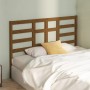 Honey brown solid pine wood bed headboard 126x4x104 cm by vidaXL, Headboards and footboards - Ref: Foro24-818133, Price: 47,1...