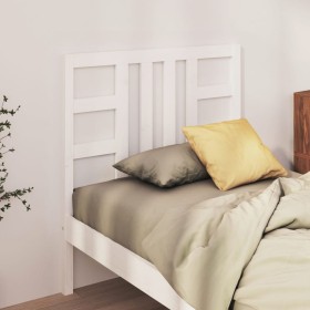 Solid white pine wood bed headboard 96x4x100 cm by vidaXL, Headboards and footboards - Ref: Foro24-817821, Price: 27,99 €, Di...