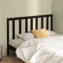 Solid black pine wood bed headboard 141x4x100 cm by vidaXL, Headboards and footboards - Ref: Foro24-817739, Price: 43,31 €, D...