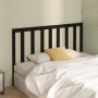 Solid black pine wood bed headboard 141x4x100 cm by vidaXL, Headboards and footboards - Ref: Foro24-817739, Price: 43,32 €, D...