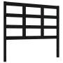 Solid black pine wood bed headboard 105.5x4x100 cm by vidaXL, Headboards and footboards - Ref: Foro24-817879, Price: 37,99 €,...