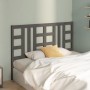 Solid gray pine wood bed headboard 126x4x100 cm by vidaXL, Headboards and footboards - Ref: Foro24-817832, Price: 46,99 €, Di...