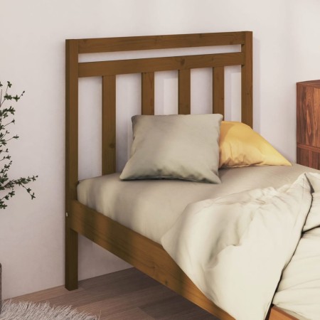 Honey brown solid pine wood bed headboard 106x4x100 cm by vidaXL, Headboards and footboards - Ref: Foro24-817778, Price: 38,9...