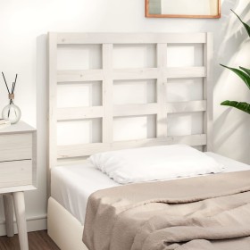 Solid white pine wood bed headboard 95.5x4x100 cm by vidaXL, Headboards and footboards - Ref: Foro24-817871, Price: 23,00 €, ...