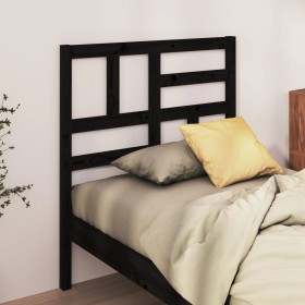 Cabecero de cama madera maciza de pino negro 81x4x104 cm de vidaXL, Cabeceros y pies de cama - Ref: Foro24-818169, Precio: 40...