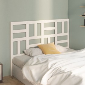 Solid white pine wood bed headboard 126x4x104 cm by vidaXL, Headboards and footboards - Ref: Foro24-818181, Price: 37,99 €, D...