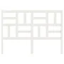Solid white pine wood bed headboard 126x4x104 cm by vidaXL, Headboards and footboards - Ref: Foro24-818181, Price: 38,42 €, D...