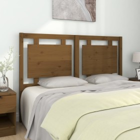 Honey brown pine solid wood bed headboard 145.5x4x100 cm by vidaXL, Headboards and footboards - Ref: Foro24-817943, Price: 58...