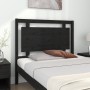 Solid black pine wood bed headboard 105.5x4x100 cm by vidaXL, Headboards and footboards - Ref: Foro24-817929, Price: 43,15 €,...