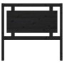 Solid black pine wood bed headboard 105.5x4x100 cm by vidaXL, Headboards and footboards - Ref: Foro24-817929, Price: 43,15 €,...