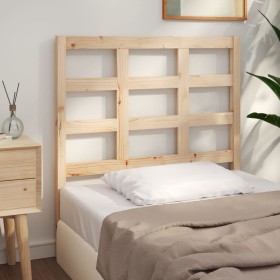 Solid pine wood bed headboard 156x4x100 cm by vidaXL, Headboards and footboards - Ref: Foro24-817875, Price: 35,99 €, Discoun...