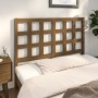 Honey brown pine solid wood bed headboard 125.5x4x100 cm by vidaXL, Headboards and footboards - Ref: Foro24-817883, Price: 30...