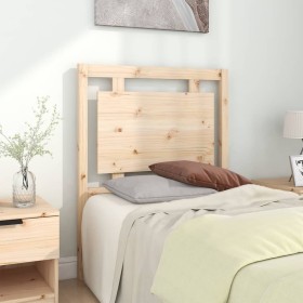 Solid pine wood bed headboard 80.5x4x100 cm by vidaXL, Headboards and footboards - Ref: Foro24-817915, Price: 37,99 €, Discou...