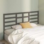 Solid gray pine wood bed headboard 206x4x104 cm by vidaXL, Headboards and footboards - Ref: Foro24-818162, Price: 56,27 €, Di...