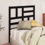 Solid black pine wood bed headboard 96x4x104 cm by vidaXL, Headboards and footboards - Ref: Foro24-818174, Price: 23,99 €, Di...