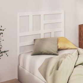 Solid white pine wood bed headboard 106x4x104 cm by vidaXL, Headboards and footboards - Ref: Foro24-818176, Price: 40,91 €, D...