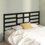 Solid black pine wood bed headboard 206x4x104 cm by vidaXL, Headboards and footboards - Ref: Foro24-818164, Price: 36,53 €, D...