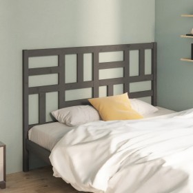 Solid gray pine wood bed headboard 166x4x104 cm by vidaXL, Headboards and footboards - Ref: Foro24-818202, Price: 54,99 €, Di...