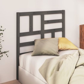 Solid gray pine wood bed headboard 106x4x104 cm by vidaXL, Headboards and footboards - Ref: Foro24-818177, Price: 43,99 €, Di...