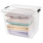 Storage boxes with lid 2 units transparent 55 L by vidaXL, Storage baskets - Ref: Foro24-151905, Price: 46,89 €, Discount: %