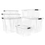 Storage boxes with lid 2 units transparent 55 L by vidaXL, Storage baskets - Ref: Foro24-151905, Price: 46,89 €, Discount: %