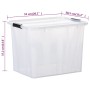 Storage boxes with lid 2 units transparent 55 L by vidaXL, Storage baskets - Ref: Foro24-151905, Price: 46,89 €, Discount: %