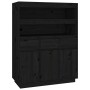 Aparador alto de madera maciza de pino negro 89x40x116,5 cm de vidaXL, Aparadores - Ref: Foro24-818219, Precio: 170,36 €, Des...