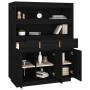 Aparador alto de madera maciza de pino negro 89x40x116,5 cm de vidaXL, Aparadores - Ref: Foro24-818219, Precio: 170,36 €, Des...