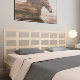 Solid pine wood bed headboard 205.5x4x100 cm by vidaXL, Headboards and footboards - Ref: Foro24-817910, Price: 32,99 €, Disco...