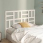 Solid white pine wood bed headboard 146x4x104 cm by vidaXL, Headboards and footboards - Ref: Foro24-818191, Price: 42,99 €, D...