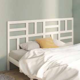 Solid white pine wood bed headboard 206x4x104 cm by vidaXL, Headboards and footboards - Ref: Foro24-818211, Price: 43,99 €, D...