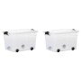 Storage boxes with lid 2 units transparent 40 L by vidaXL, Storage baskets - Ref: Foro24-151909, Price: 44,61 €, Discount: %