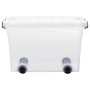 Storage boxes with lid 2 units transparent 40 L by vidaXL, Storage baskets - Ref: Foro24-151909, Price: 44,61 €, Discount: %