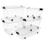 Storage boxes with lid 2 units transparent 40 L by vidaXL, Storage baskets - Ref: Foro24-151909, Price: 44,61 €, Discount: %