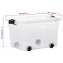 Storage boxes with lid 2 units transparent 40 L by vidaXL, Storage baskets - Ref: Foro24-151909, Price: 44,61 €, Discount: %