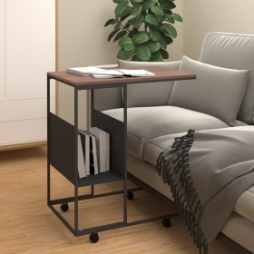 Side table with black plywood wheels 55x36x63.5 cm by vidaXL, Coffee table - Ref: Foro24-343108, Price: 39,99 €, Discount: %