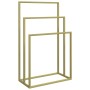 Toallero de pie de hierro dorado 48x24x79 cm de vidaXL, Toalleros - Ref: Foro24-343092, Precio: 66,04 €, Descuento: %