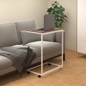 Mesa auxiliar con ruedas de contrachapado blanco 55x35x70 cm de vidaXL, Mesas de centro - Ref: Foro24-343102, Precio: 39,99 €...