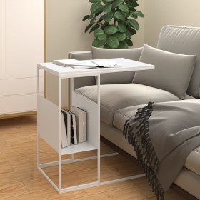 Mesa auxiliar de madera contrachapada blanco 55x36x59,5 cm de vidaXL, Mesas de centro - Ref: Foro24-343107, Precio: 41,52 €, ...